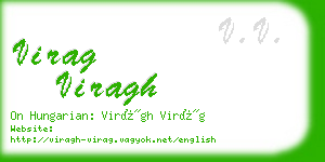 virag viragh business card